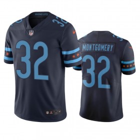 Camiseta Hombre NFL Chicago Bears David Montgomery 32 Navy City Edition Vapor Limited